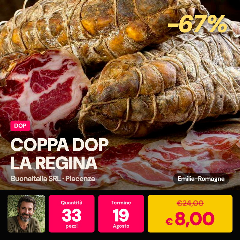 Esempio di offerta TASSAGGIO: Coppa DOP la Regina di BuonaItalia SRL